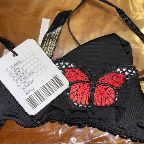 NWT Urban Outfitters x Out From Under Butterfly Appliqué Triangle Bra - Picture 3 of 4